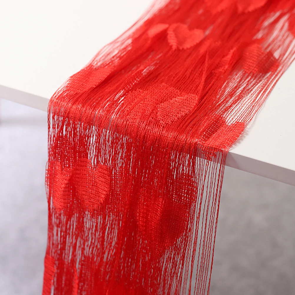 

2 Pcs Long Heart Curtain lasting Glossy Photo Backdrop Party Curtain Party Backdrop Decor Doorway Window Valentine