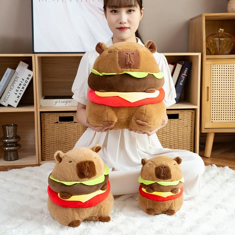 Hamburguesa Capybara lindo Capybara Animal relleno Capybara juguetes de peluche Kawaii Capybara Capybara Plushie el mejor regalo de cumpleaños