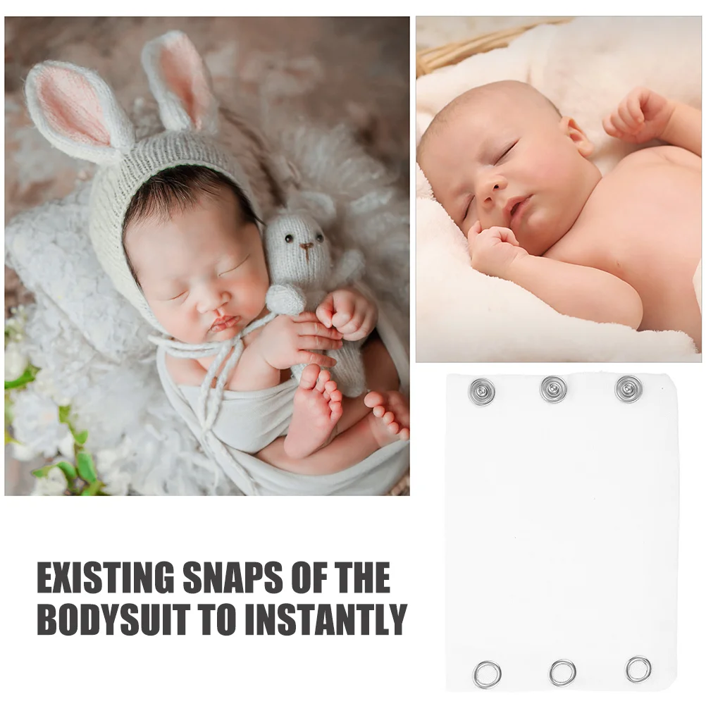 ชุดบอดี้สูทแบบต่อขยาย 5 ชิ้น ผ้าสองชั้นเนื้อนุ่ม ติดกระดุมแป๊ก ช่วยเพิ่มความสบาย อุปกรณ์เสริมสำหรับเสื้อผ้า