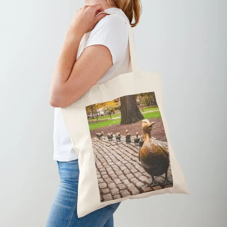 

Autumn at Make Way For Ducklings - Boston Massachusetts 1x1 Tote Bag canvas tote bag Lady bag Large bags for women Big women