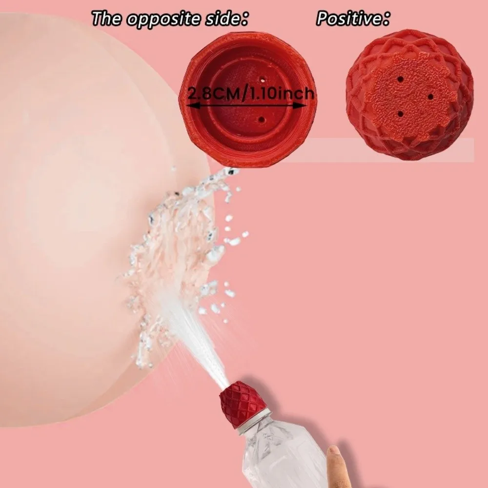 2 قطعة أدوات المياه غطاء زجاجة حمراء الرش الخيوط البلاستيك سقي فوهة الرش غطاء زجاجة ماء المحمولة الاستخدام الزراعي