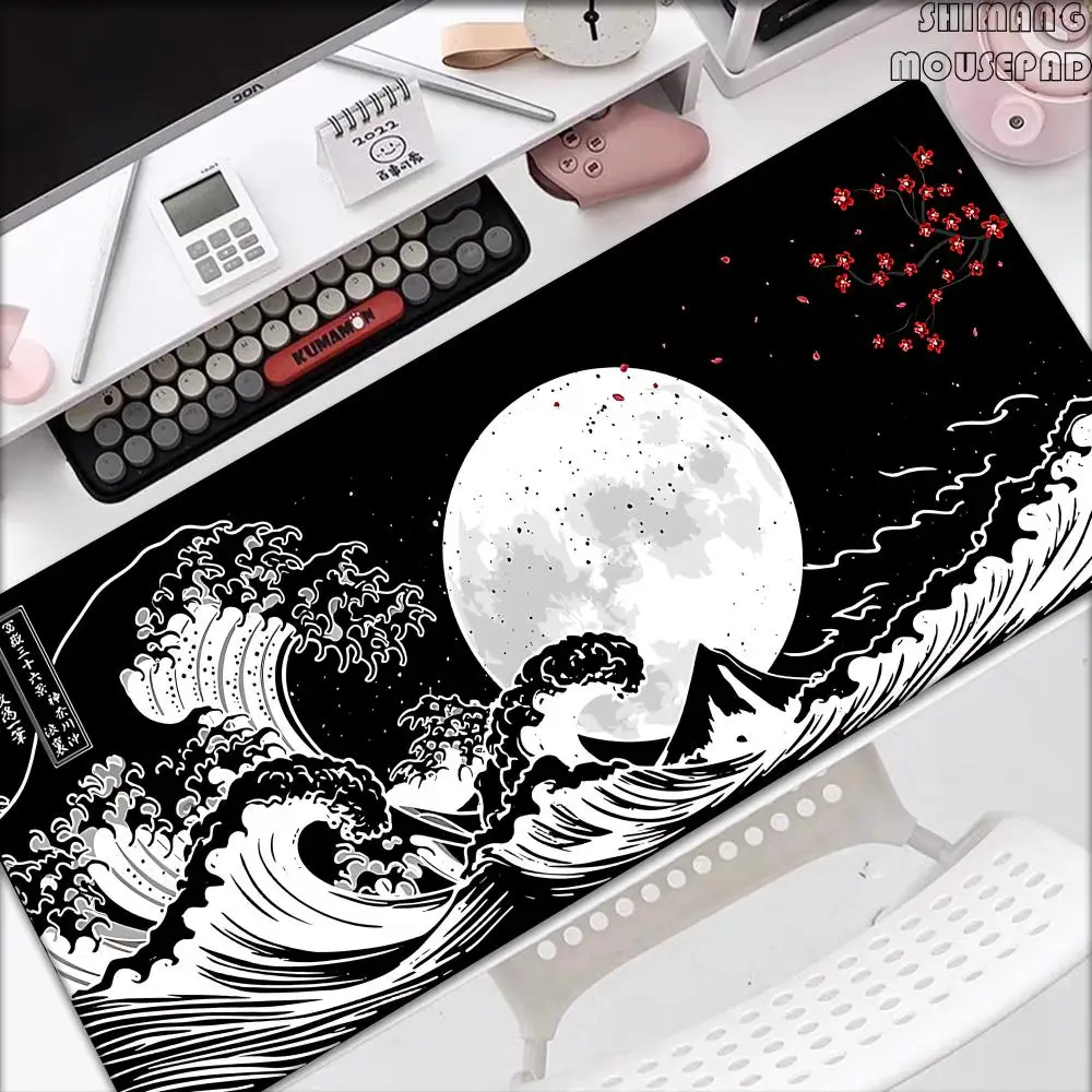 

Компьютерный художественный коврик для мыши Japan The Great Wave of Kanagawa, большой игровой коврик для мыши Gamer XL, резиновый коврик для клавиатуры отаку, коврик для ноутбука, стола