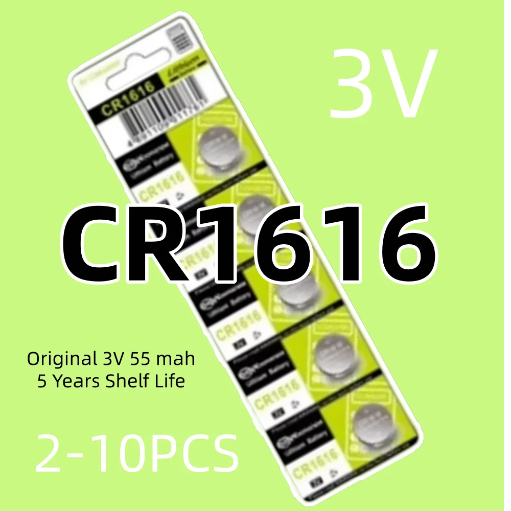 50mAh 3V CR1616 High Quality Button Battery CR 1616 DL1616 BR1616 5021LC LM1616 Watch Car Remote Control Lithium Battery
