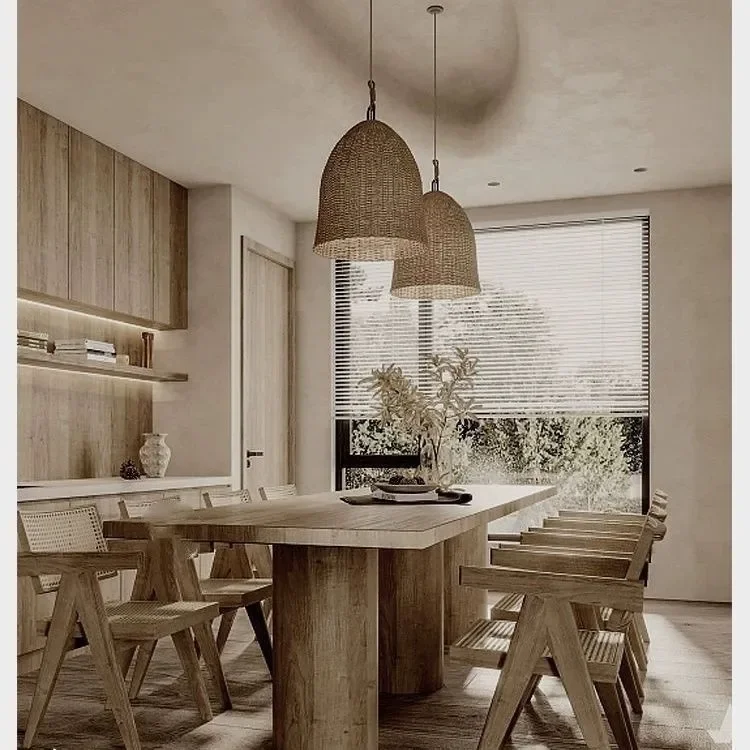 ثريا غرفة الشاي لمطعم Wabi-sabi Wind Rattan، دراسة تحسين المنزل اليابانية القديمة، غرفة المعيشة Zen Homestay