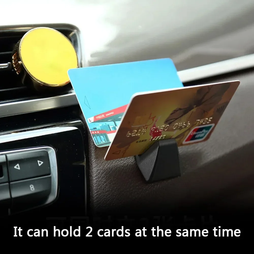 Multifunctional Car Card Clamp Parking Card Fixed Holder Clip Auto Accessories Temporary Parking Card Ticket Holder Car Interior