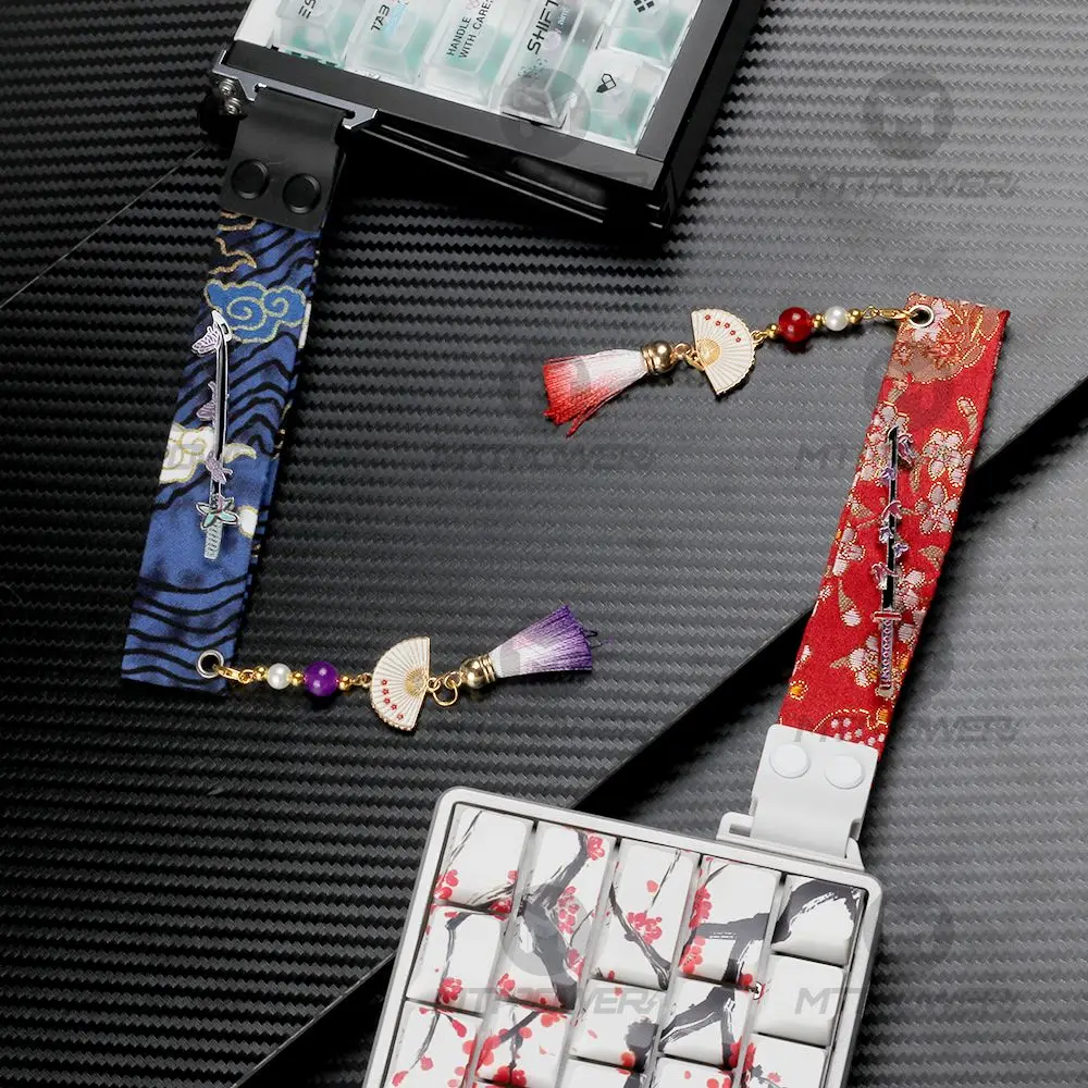 Custom Anime Embroidery Keyboard Strap for Wooting Personalized Customized Mechanical Keyboard Decoration Streamer
