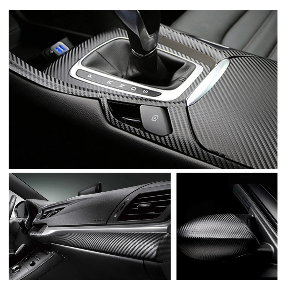 9D Carbon Faser Auto Aufkleber Selbstklebende Glänzend Schwarz Vinyl Wrap Film Anti-Scratch Auto Dekoration Aufkleber für Autos zubehör – Detail 24