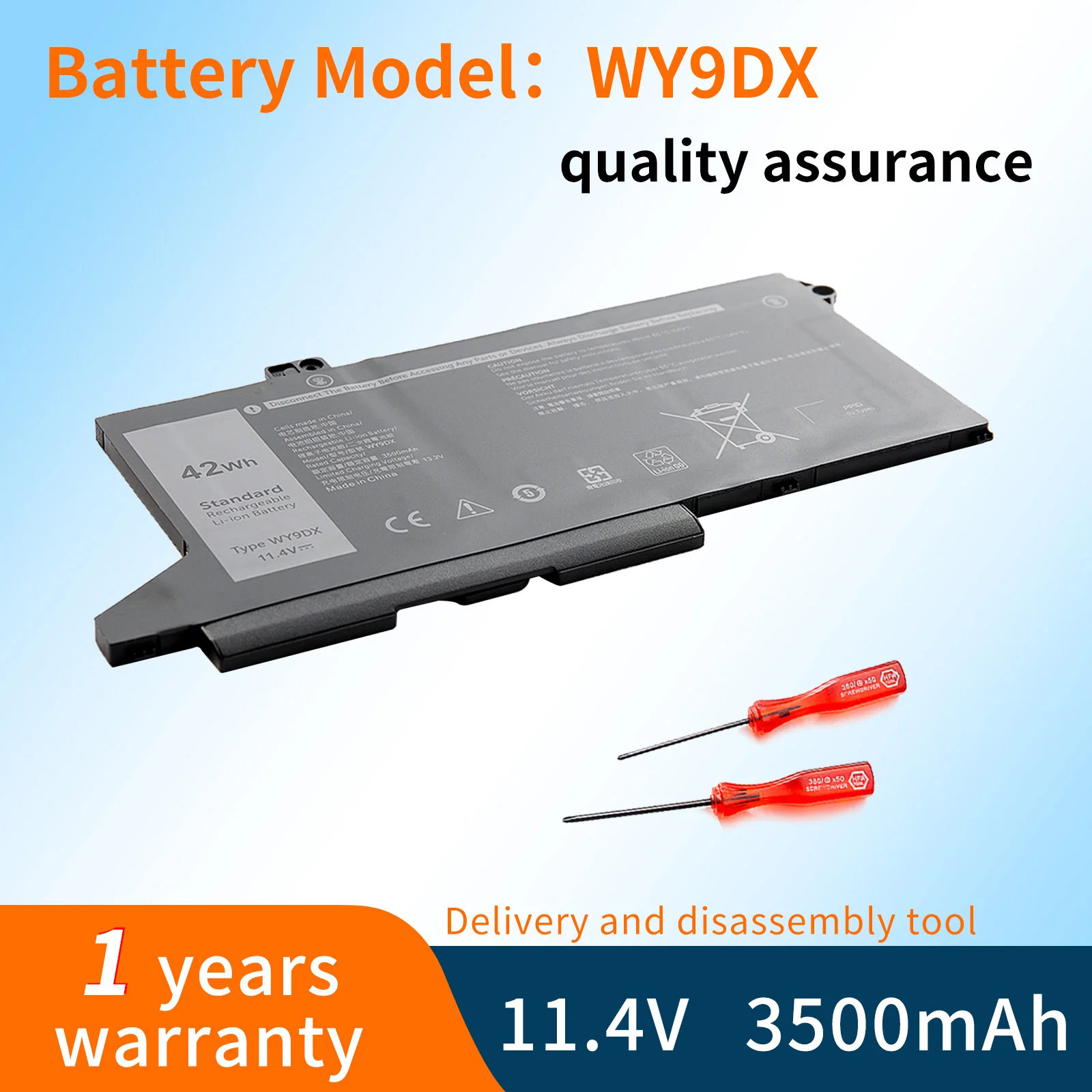 BVBH WY9DX Laptop Battery For Dell Latitude 5520 5420,Precision 3560,P104F P137G,01K2CF,075X16,0WK3F1,005R42