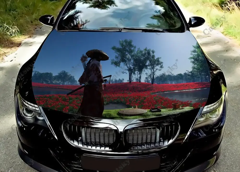 

Японский самурайский капот автомобиля наклейка ПВХ наклейка графическая пленка автомобильная пленка для грузовика внедорожник универсальный заказ DIY