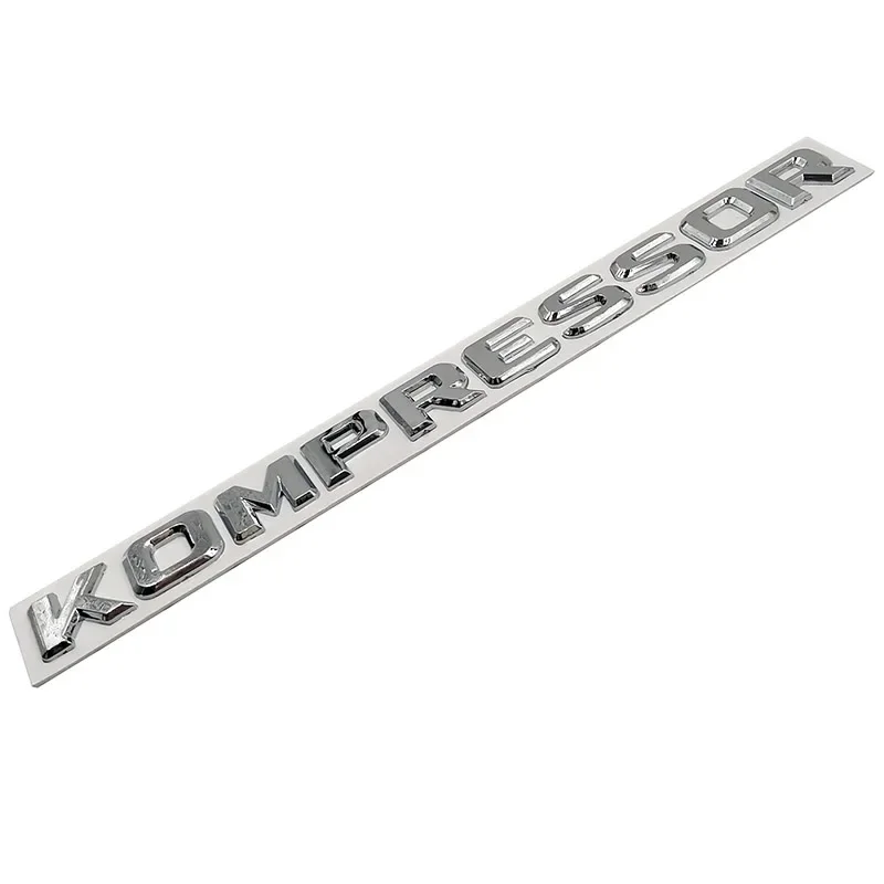Chrom Kunststoff KOMPRESSOR Logo Abzeichen Emblem 3D Aufkleber für Mercedes Benz SLK CLK ML GL A B C E S Klasse CL55 SLK200 C180 CLC200