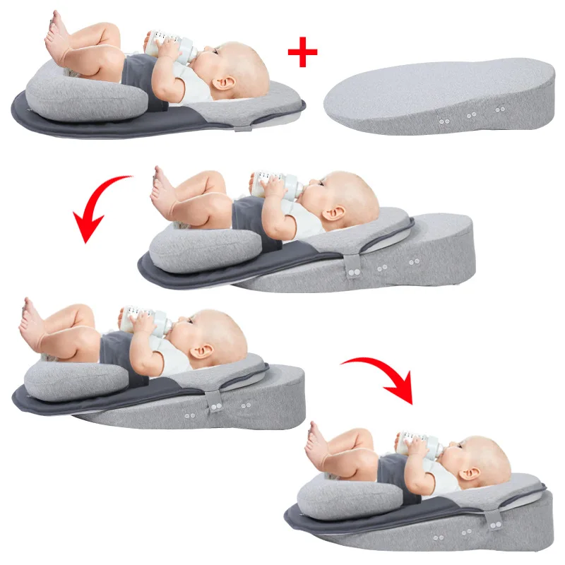 Anti-Spit-Up Pillow for Newborns Baby Feeding Aid Breastfeeding Support Infant Anti-Reflux Sloped Pad