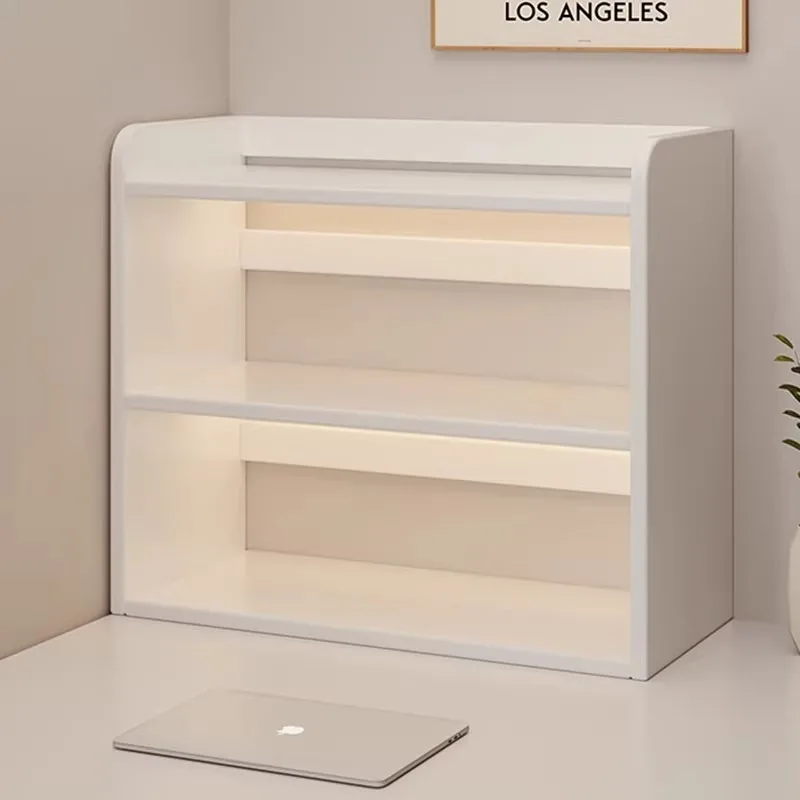

Desktop Shelf Home Desk Narrow Bookshelf Countertop Storage Cabinet Finishing Multi-layer Cabinet Desk Storage Rack