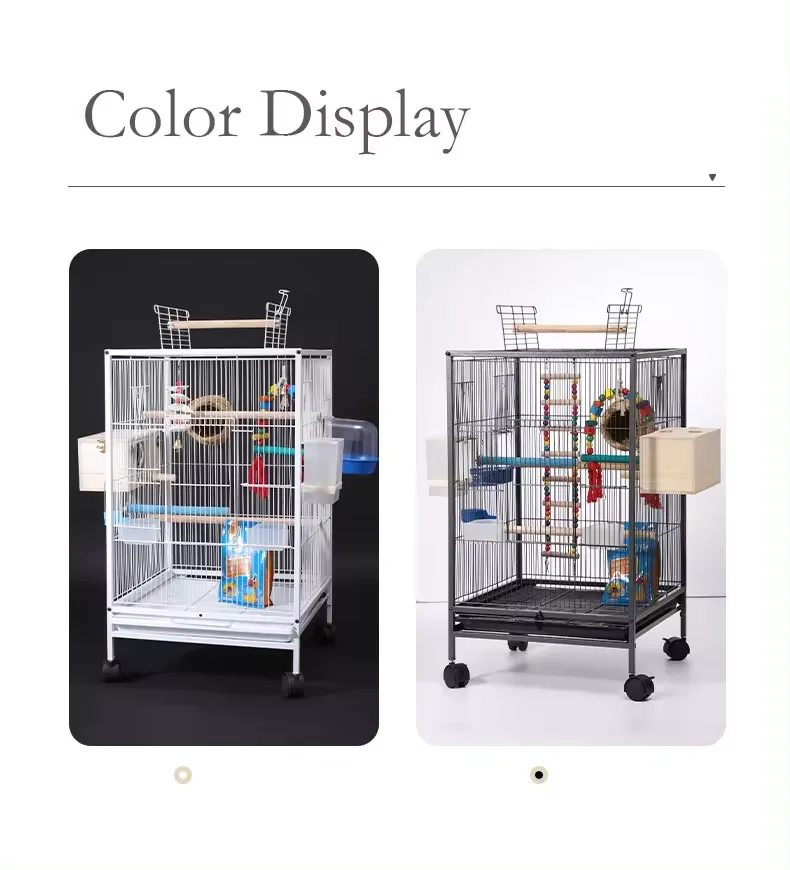 High Quality Wholesale China Parrot Living Breeding Cage For Sale Outdoor Mesh House With Accessories Sets Metal Large Bird Cage