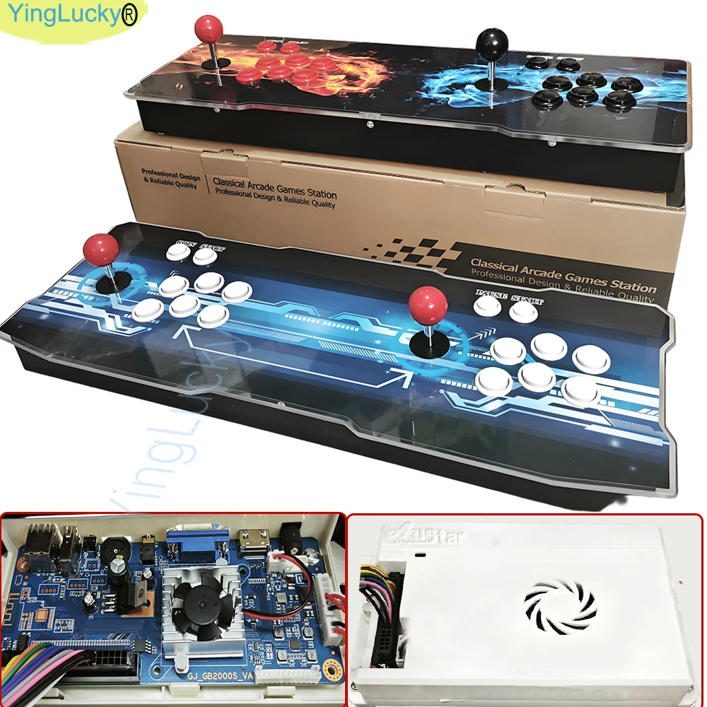 Consola arcade Pandora 30000 en 1, consola de juegos recreativos Retro 3D, gabinete Bartop, Joysticks de 8 vías, botones pulsadores