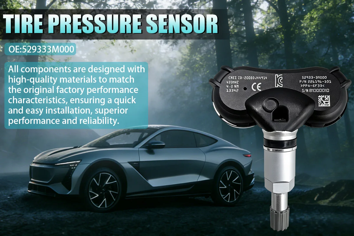 Reifendrucküberwachungssystem-Sensor 52933-3M000 Ersatz für KIA Mohave Hyundai Gensis 433MHZ Ersetzt 529333M000 – Detail 1