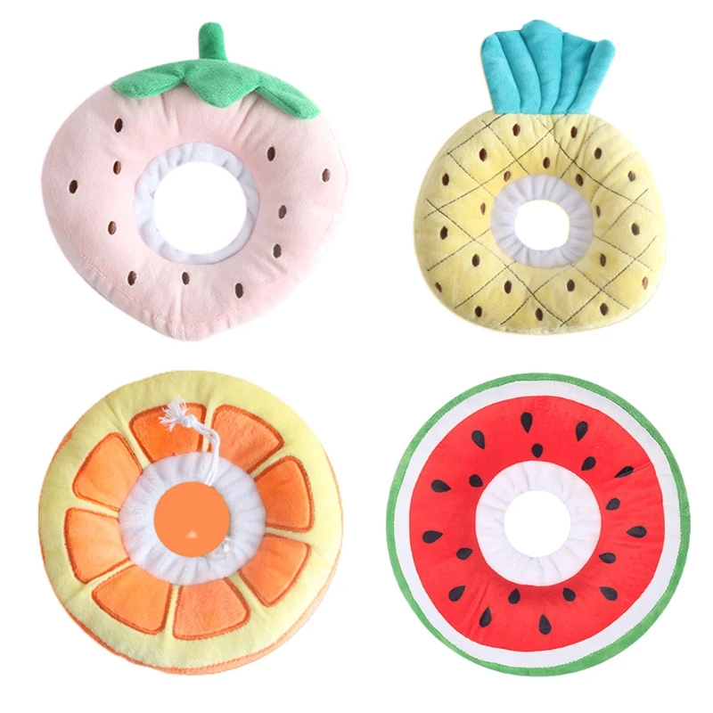 Fruit Shaped Adjustable Pet Dog for Cat Recovery Collar Puppy Kitten Anti-bite Soft Neck Cone for Protection X3UC