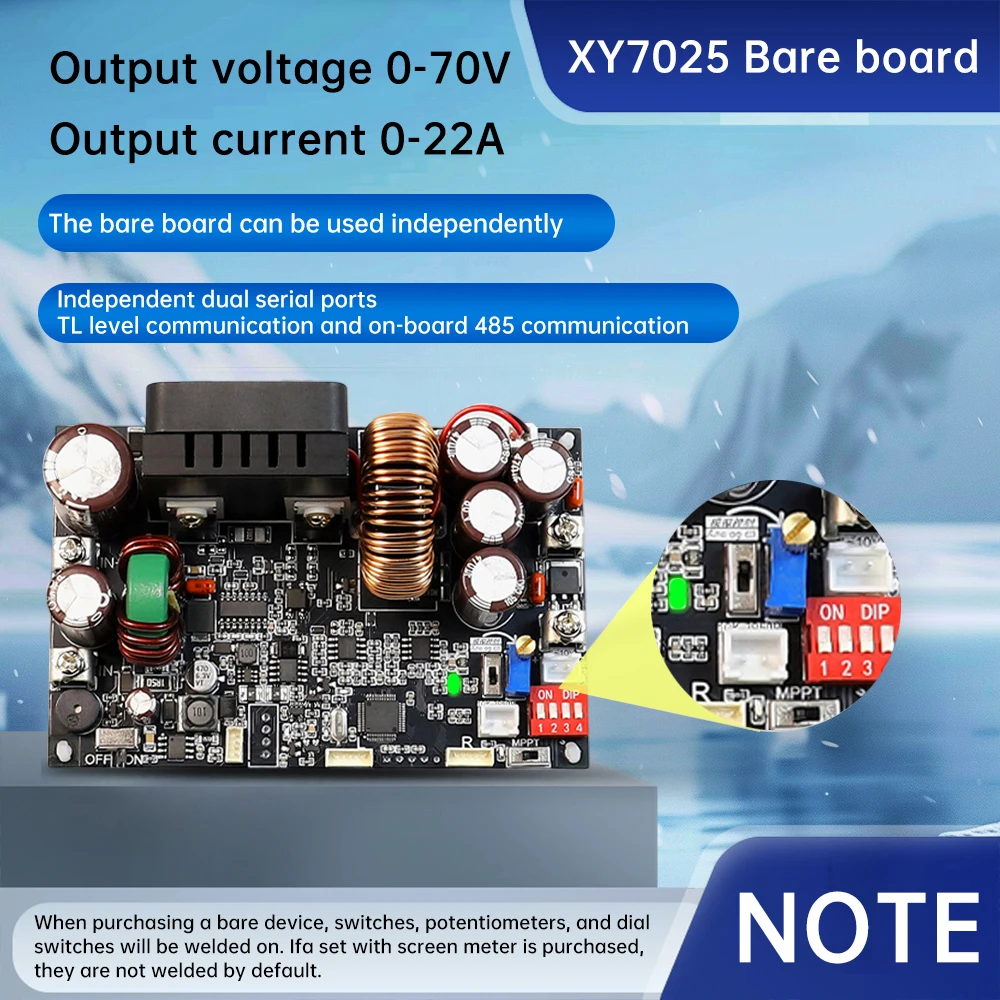 XY7025 CNC DC Regulowany zasilacz redukcyjny napięcia Stabilne napięcie Moduł stałego napięcia i prądu DC12-85V