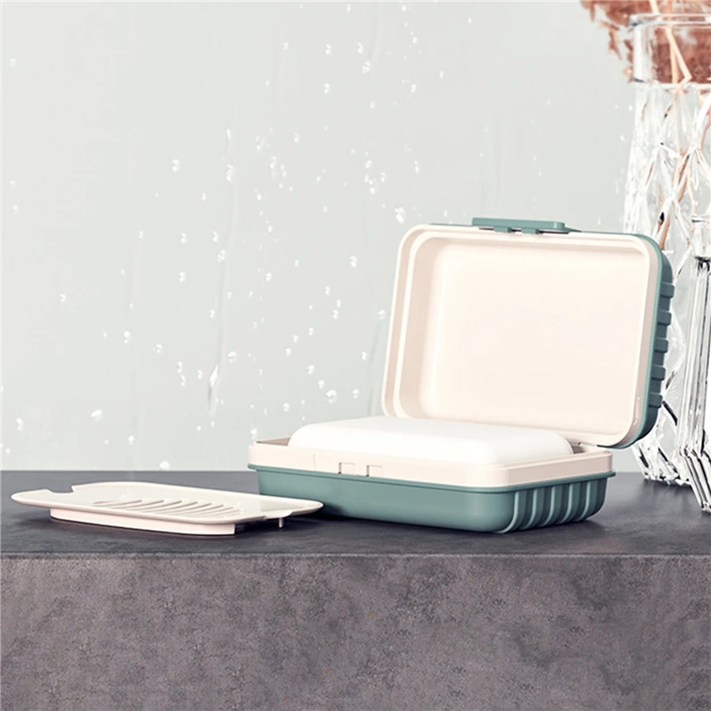 1PC portasapone portatile portasapone da bagno con coperchio scatola per saponi in plastica per la casa a prova di perdite mantiene il sapone asciutto piatto da viaggio Essentials