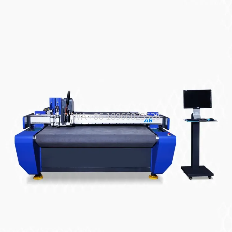 QK-A8 1625 Cuchillo vibratorio oscilante CNC de alimentación automática, máquina cortadora de cuchillas para Pu, cuero, textil, cartón