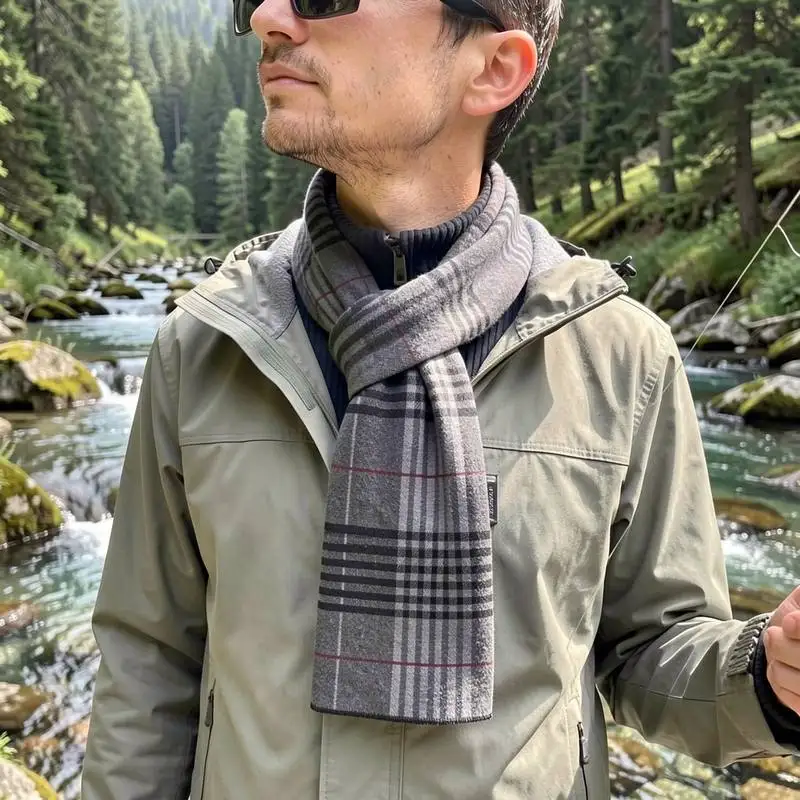 Neckerchief oversized insulated soft fleece for snowshoeing heat retention neck shield frigid climate men winter Neckerchief