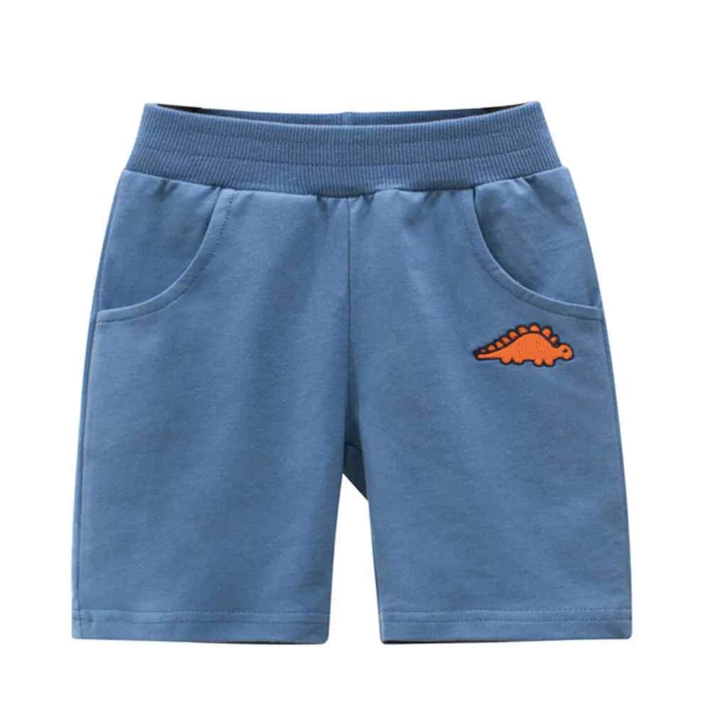 

Baby Boys Embroidered Dinosaur Pull-on Shorts Kids Boys Summer Cotton Stretchy Waistband Short Pants Casual Knee Length Shorts