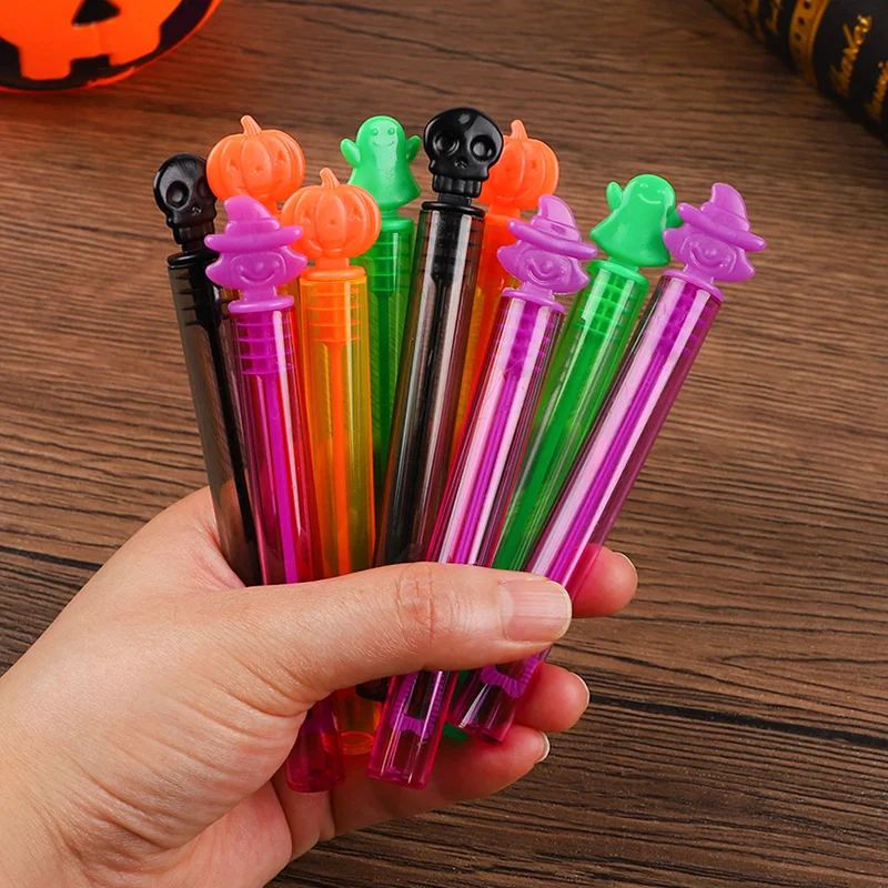 

12-36pcs Halloween Theme Bubble Soap Bottle Pumpkin Ghost Empty Tube Wand Kids Halloween Party Favors Trick or Treat Gift Toys