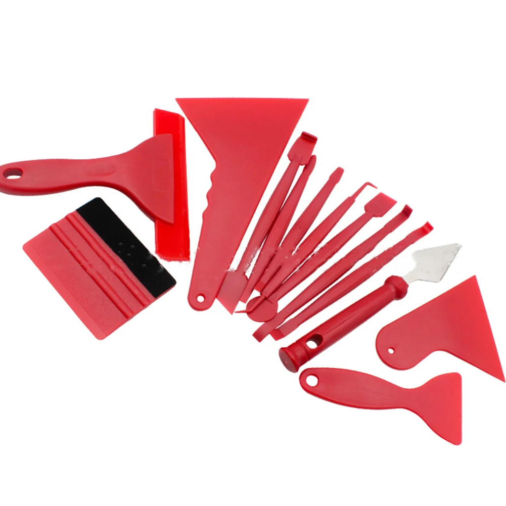 

13Pcs Auto Folie Gereedschappen Kit Window Vinyl Wrap Zuigmond Ice Remover Cleaning Wassen Zuigmond Utility Knife Snap-off Blade