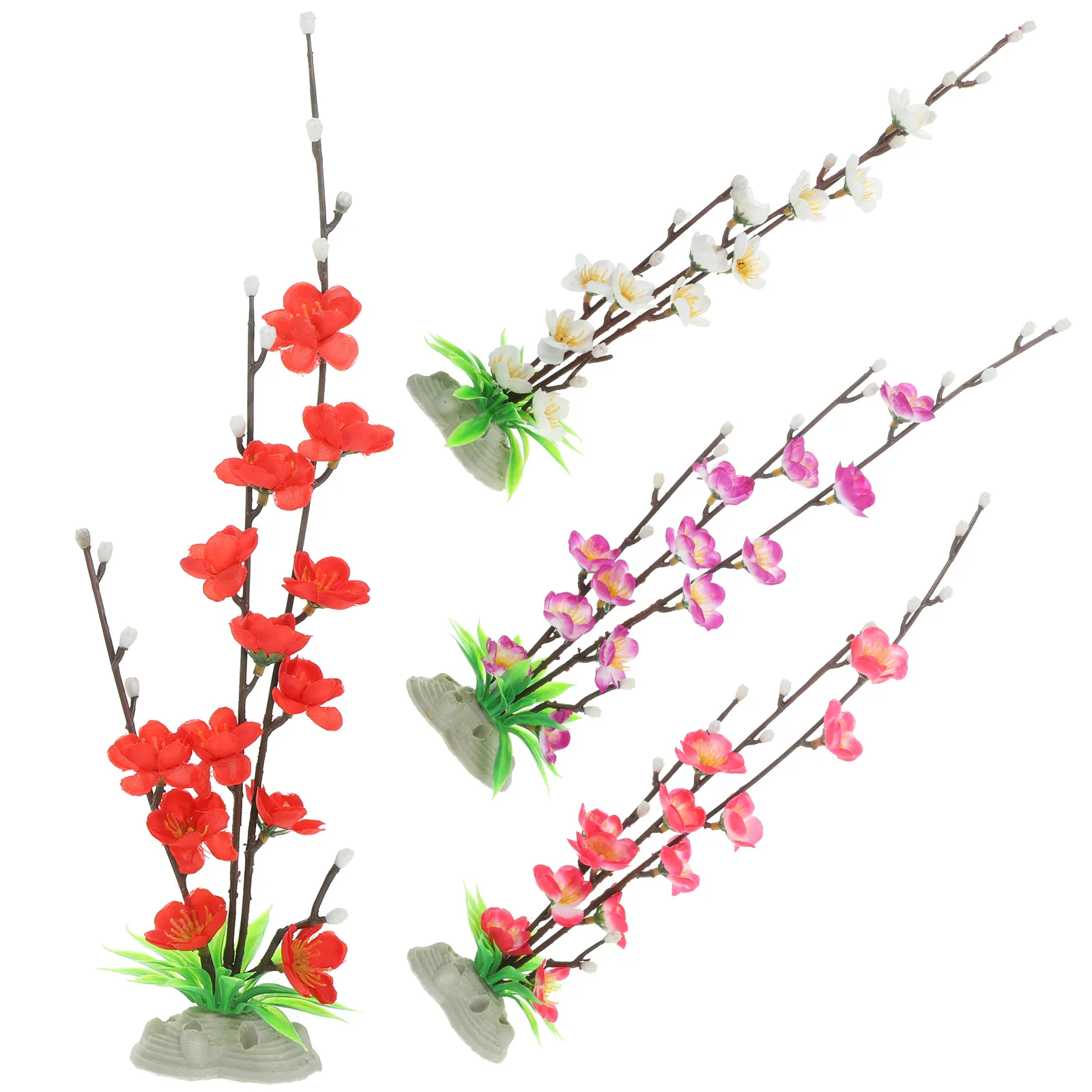 

4Pcs Sushi Sashimi Decoration Artificial Flower Plate Decor for Japanese Restaurant Dish Garnish Vivid Simulated Flower Ornament