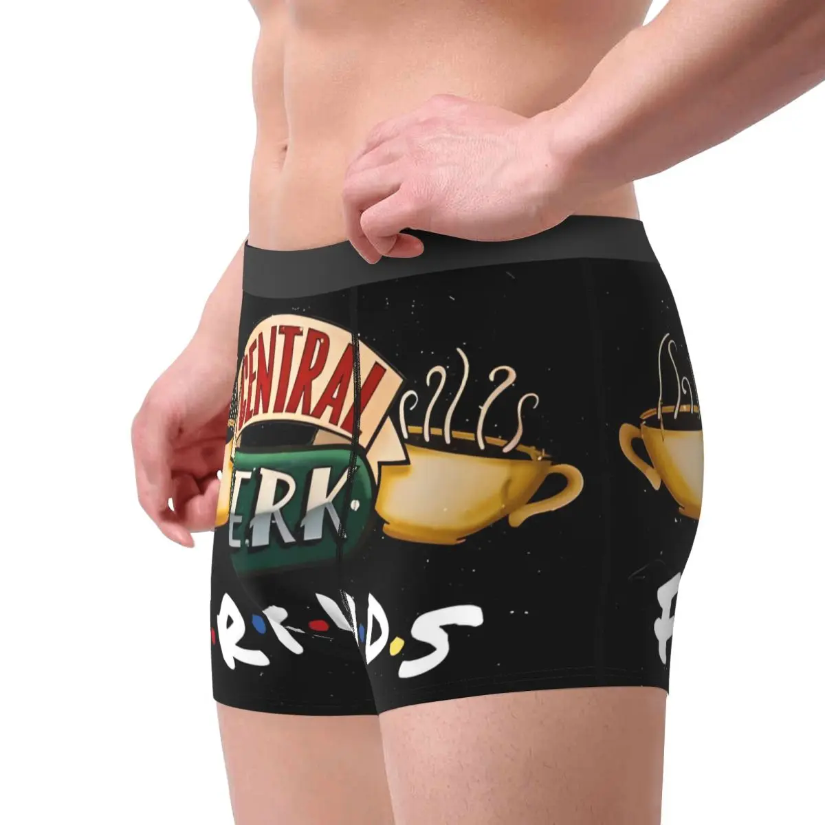 الأصدقاء برنامج تلفزيوني سلسلة الملابس الداخلية الكرتون مركز بيرك الذكور السروال مخصص سراويل بوكسر عالية الجودة الملاكم موجز حجم كبير