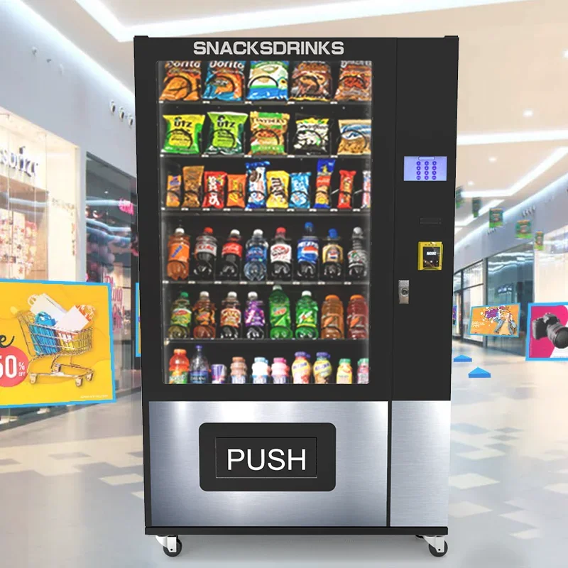 FL Best Seller Europe  Vending Machine for Foods and Drinks Snack Vending Machine with Cash Coin Change Card Payment Custom
