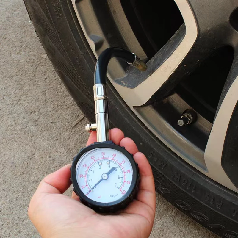 Probador de presión de aire de neumáticos de coche, medidor de tubo largo de alta precisión, 100Psi, herramientas de medición para motocicleta,