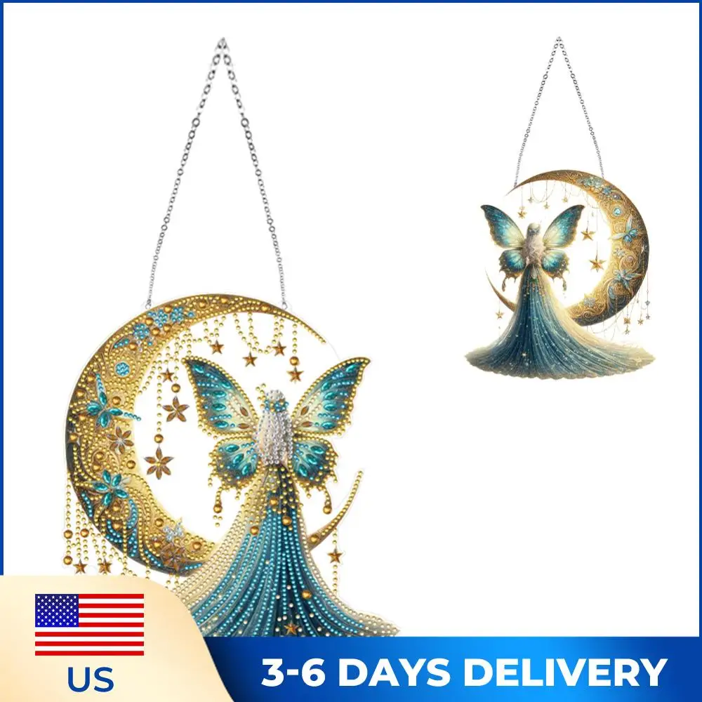 

Набор для творчества «Богиня лунного света»: 2D/плоские подвески для окон с алмазной мозаикой, наборы для создания алмазной мозаики, украшения для дома