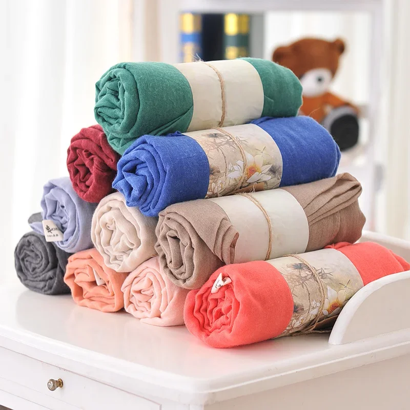 10Pieces /lot Fashion Solid Plain Linen Cotton Shawl Scarf Beach Wrap Hijab Accessories for Women & Men Wholesale Scarf