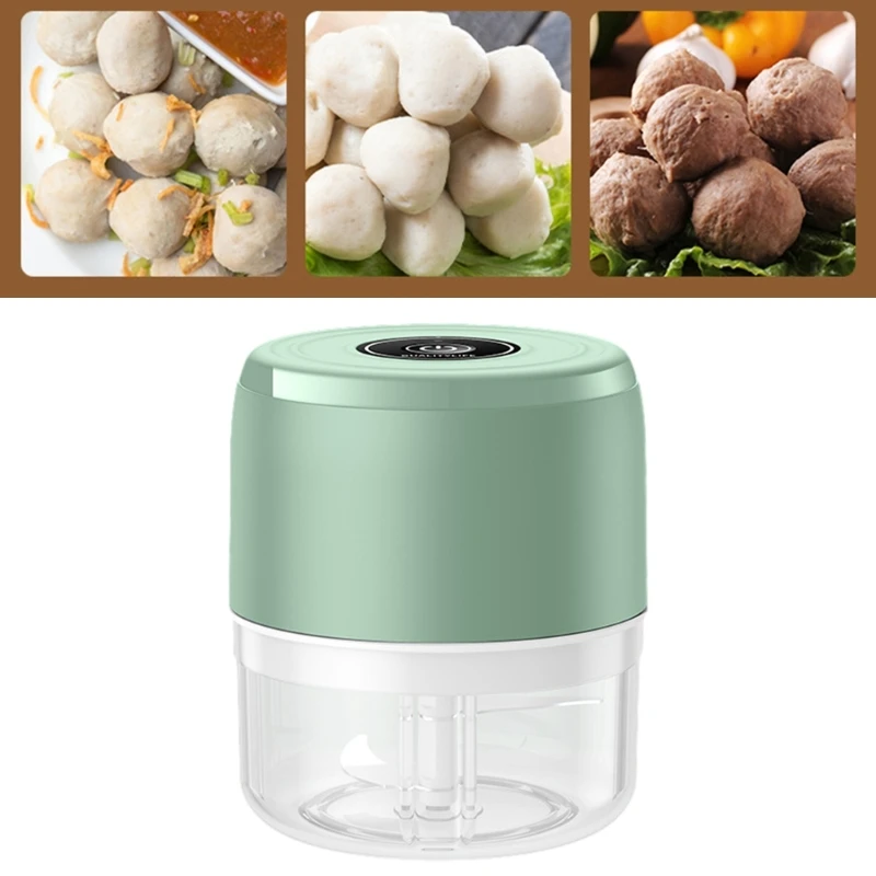 100/250mL Mini Electric Garlic Chopper Vegetable Chili Meat Ginger Masher Machine Durable USB Charging Blenders Kitchen