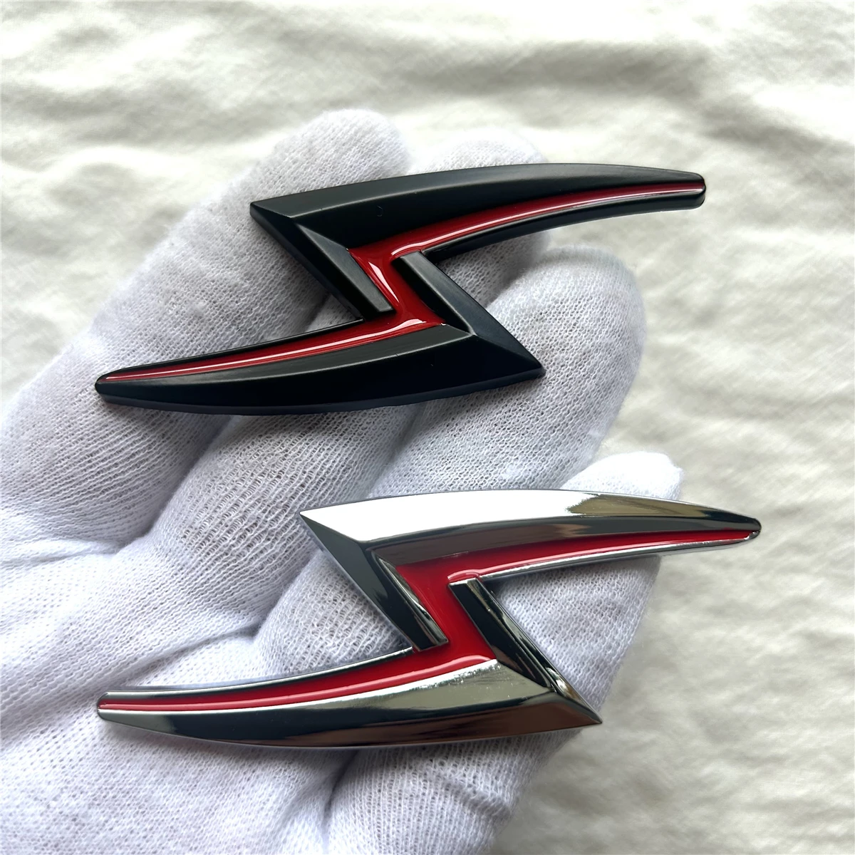 3D Metal Car Letters S Lightning Logo Emblem Fender Badge Trunk Stickers For 200sx 240sx Zenki Silvia S14 S15 Accessories