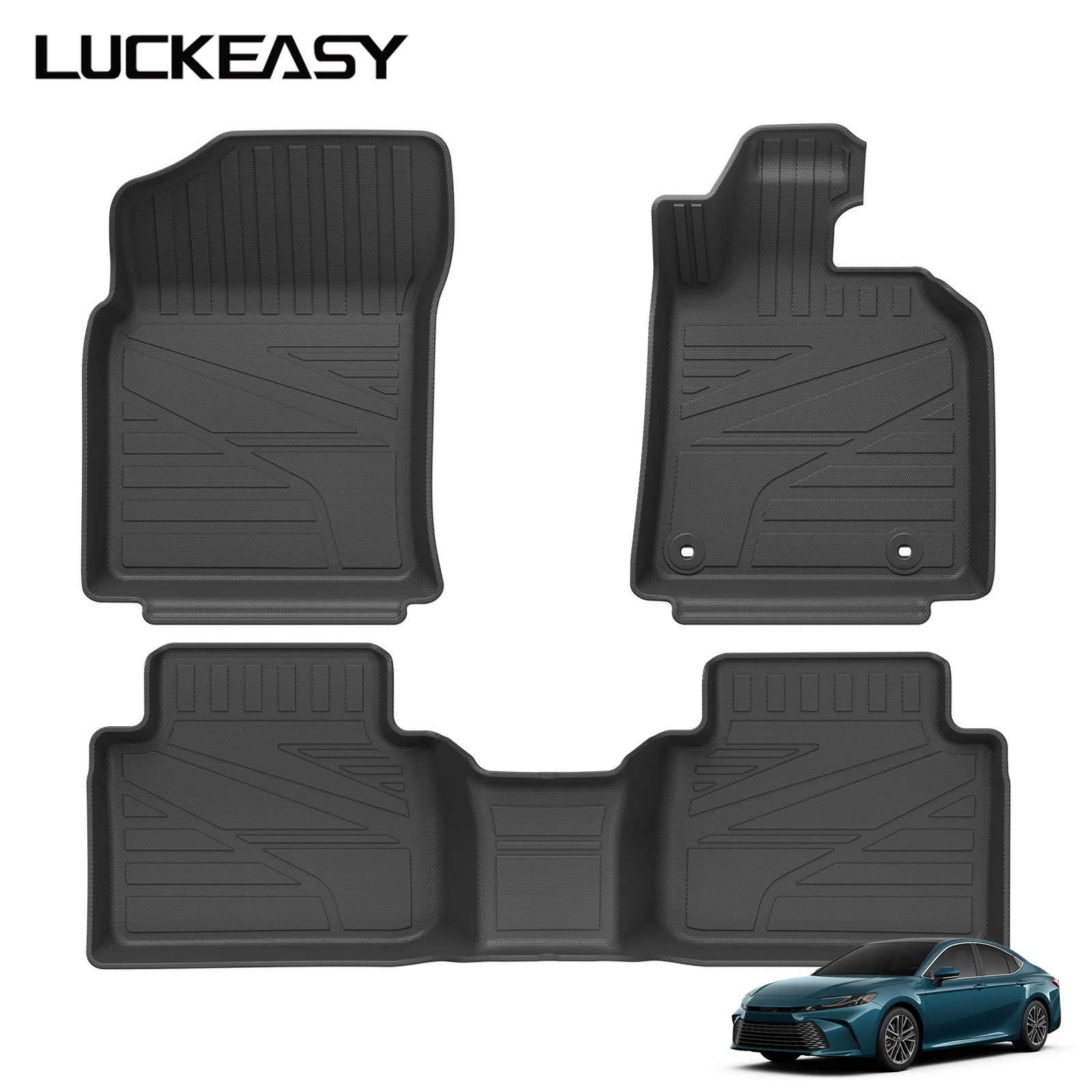 LUCKEASY for Toyota Camry XV70 2019-2024(Hybrid Version)Car Floor Mats Protective Mat Accessories Trunk Mat Only Fit Right Drive