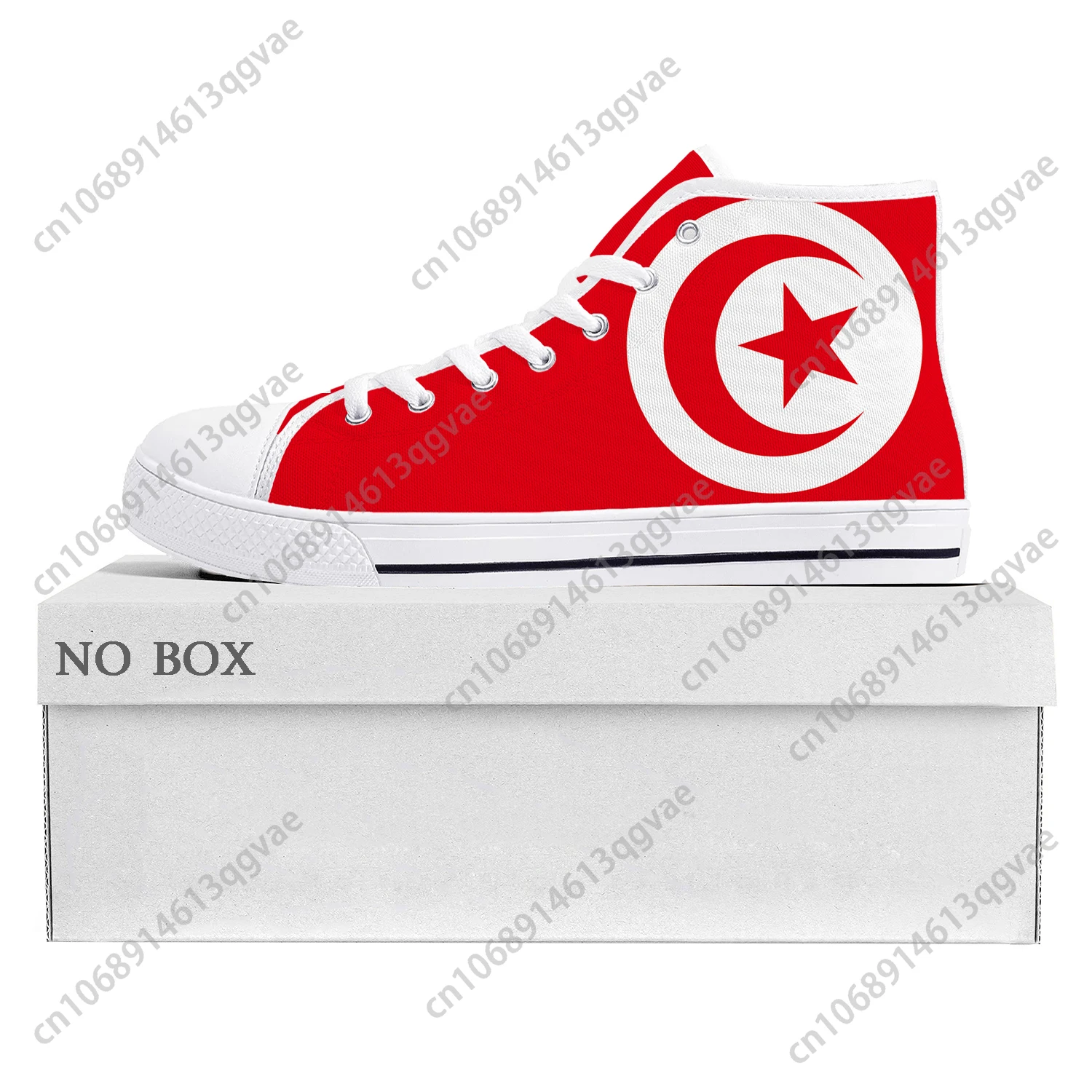 Tunisian Flag High Top High Quality Sneakers Mens Womens Teenager Canvas Sneaker Tunisia Casual Couple Shoes Custom Shoe