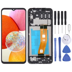 For Samsung Galaxy A14 SM-A145F AMOLED LCD Screen Digitizer Full Assembly with Frame