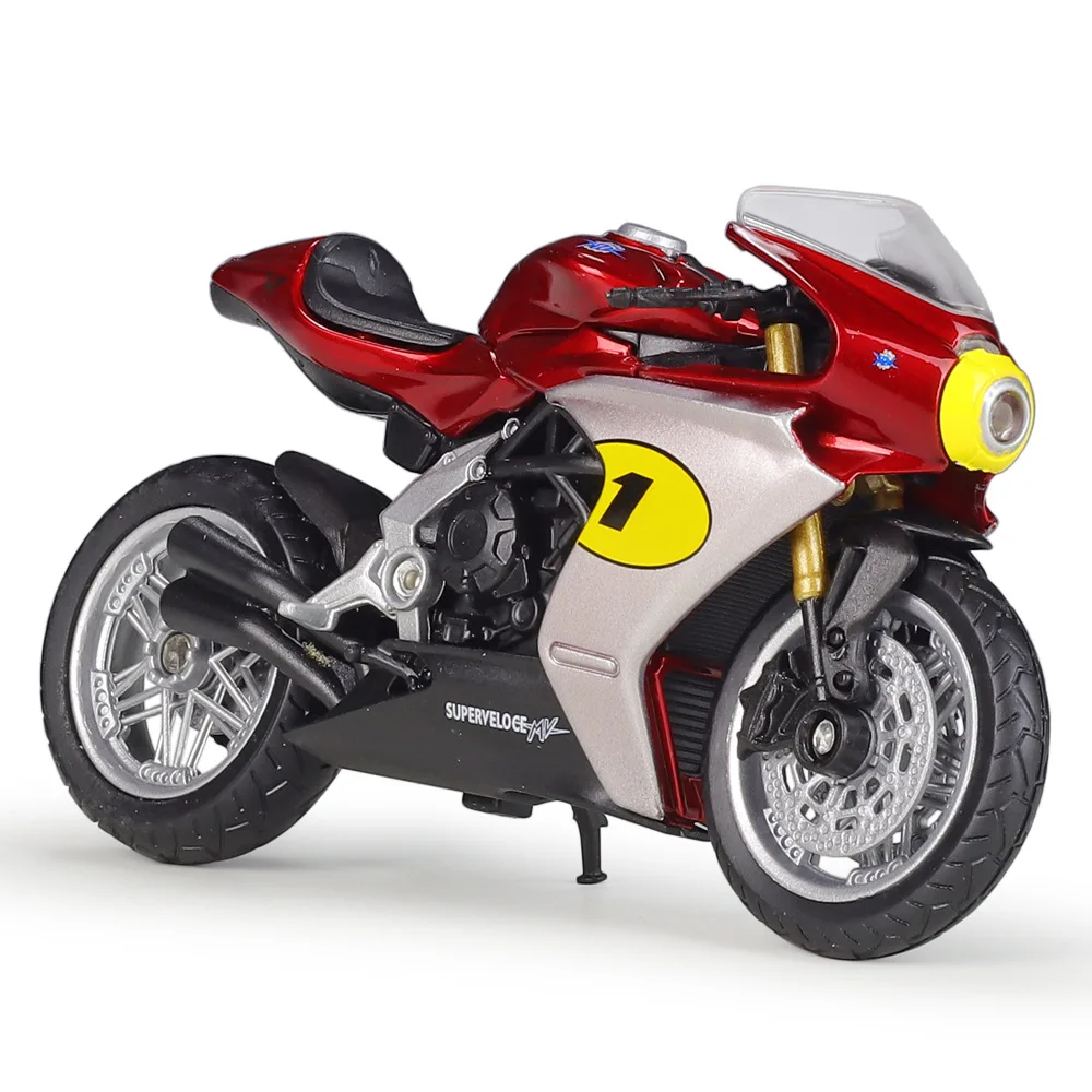 Welly 1:18 MV Agusta F3 F4 Superveloce AGO alloy Model Motorcycle Model Motor Bike Miniature Race Toy For Gift Collection