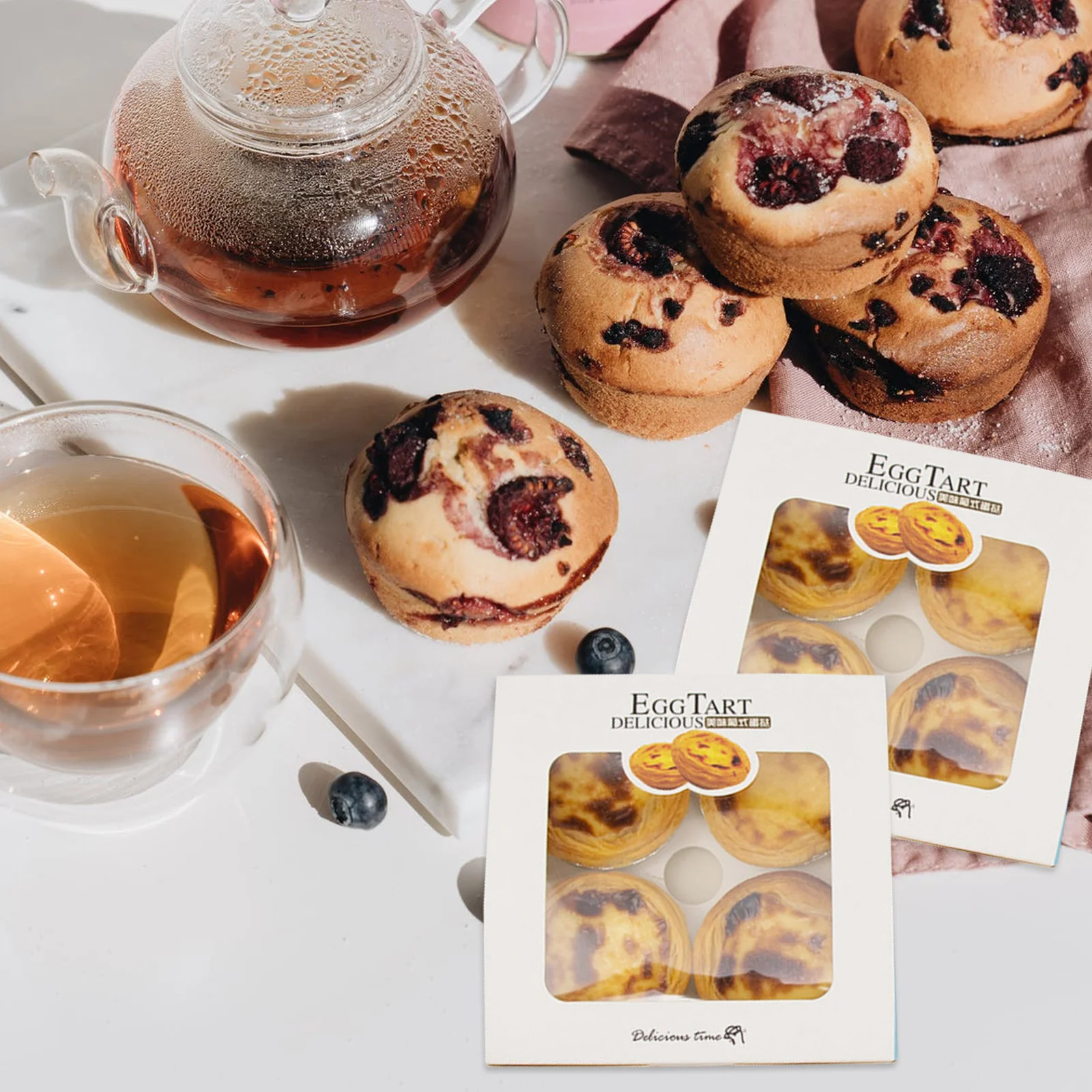 

25 шт. коробки для яичного пирога с прозрачным окном, контейнеры для десертов, переноски маффинов, экологически чистая пищевая бумага, подходящая для различных