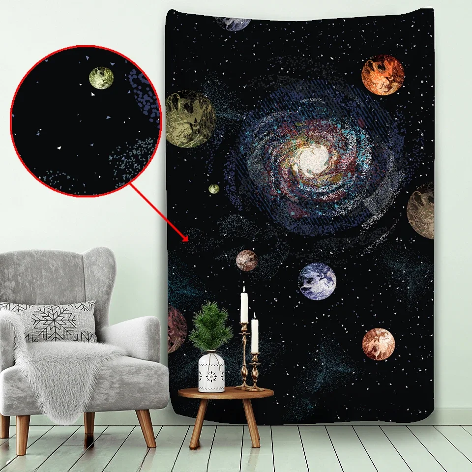 Universe Space Nebula big art tapestry printed wall covering psychedelic wall hanging beach towel mandala thin blanket yoga