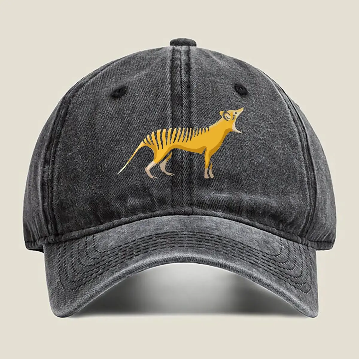 

“Zebra Wolf Fantasy, Creature Art Design” Washed Baseball Cap