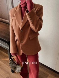 Blazer Jacket Elegant Woman Clothing 2023 Vintage Korean Fashion Style Autumn Y2K Winter Coat Outerwears Chic Crop Top Tailoring