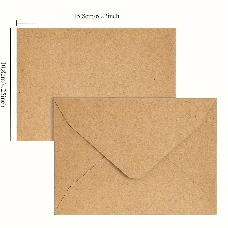 50/100 قطعة مغلفات ورق الكرافت بلون مغلفات صغيرة فارغة DIY بها بنفسك بطاقات المعايدة دعوات ملاحظات مغلفات الهدايا