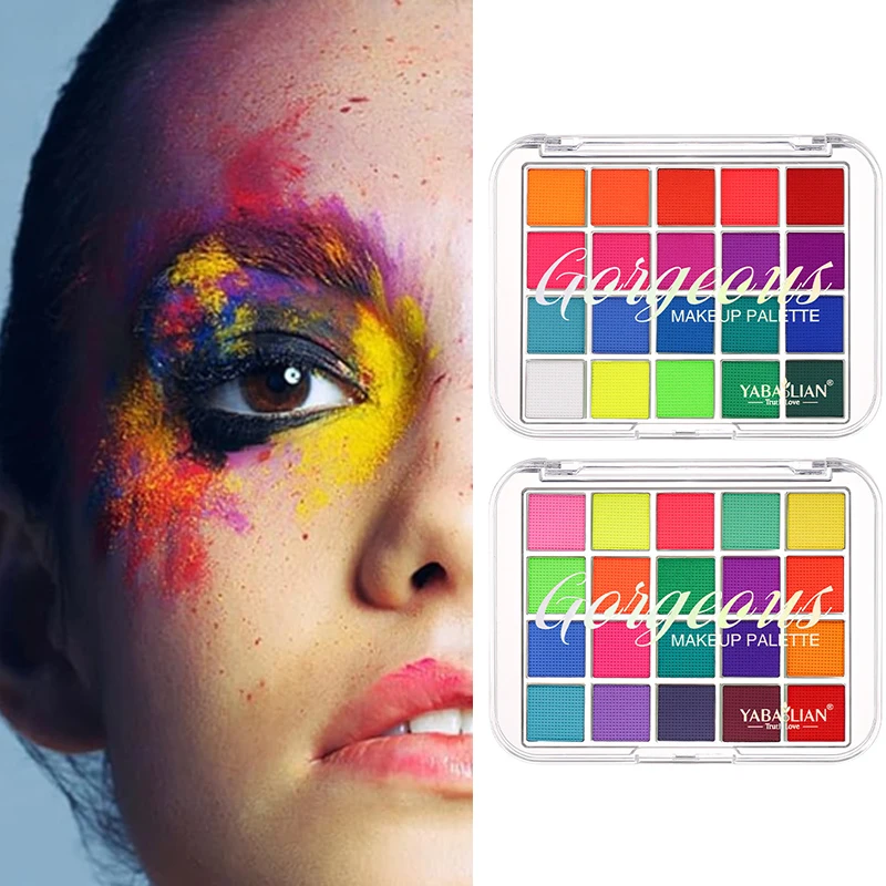 20 Colors Face Body Paint Palette Beauty Body Face Paint Graffiti Face Colour Eyeshadow Easy Clean Face Colour Face Makeup