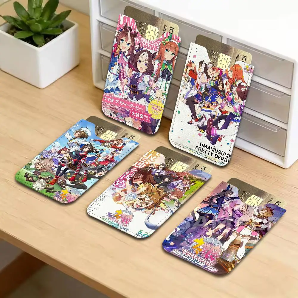 C-Cartoon-Anime-P-Pretty-Beautiful-D-Derby PU Leather Cardholder Ultra Slim Credit ID Card Organizer Business Card Holder