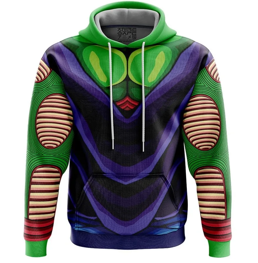 Dragon Ball motion Hoodie Anime Son Goku Piccolo Print Hooded Pullovers Tops Loose Long Sleeves Harajuku Clothes Fleece Hoodies