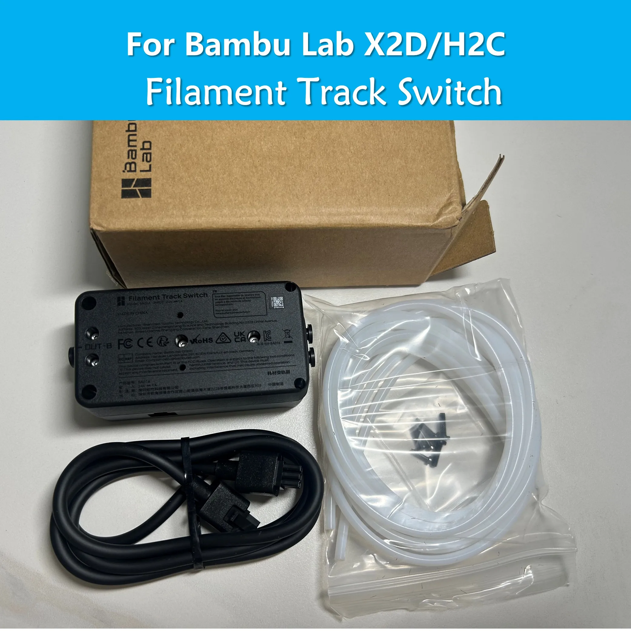 Original for Bambu Lab X2D H2C AMS Multi-Material Upgrade Kit, Filament Track Switch 6pin 4pin Bus Cable 4-in-1 PTFE Adapter