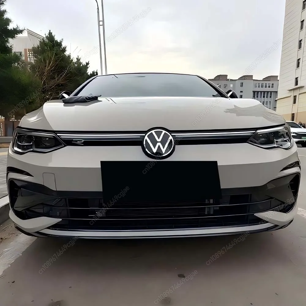Car 2Pcs Front Bumper Side Splitter Spoiler Trim Fog Light Canard Body Kits For VW Golf 8 MK8 GTI / R-Line 2020-2024 ABS Tuning
