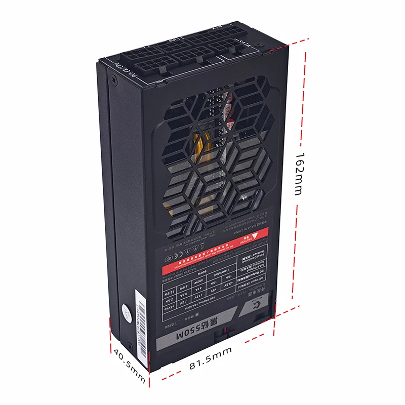 METALFISH Flex 500/600W 80PLUS GOLD Fonte de alimentação modular completa Flex-ATX 1U PSU para ITX Mini PC POS NAS GPU Dock 90 ~ 264V